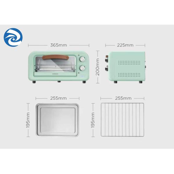 800W 12L Toaster And Toaster Ovens 12.7qt Aluminum Body Stainless Steel Heating Tube