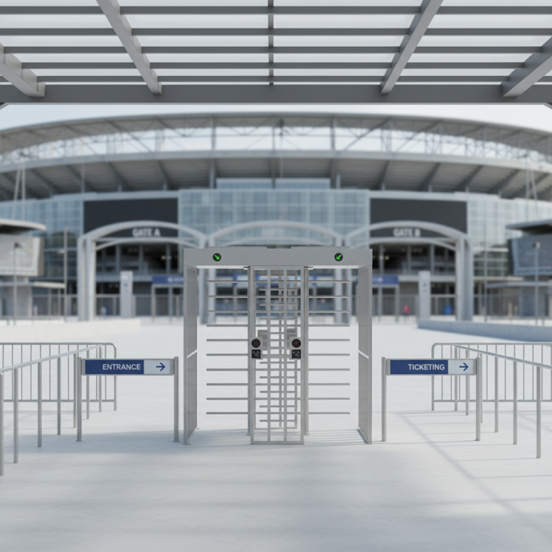 Full Height Turnstile Gate customizable configurations available to meet specific security protocols and operational needs