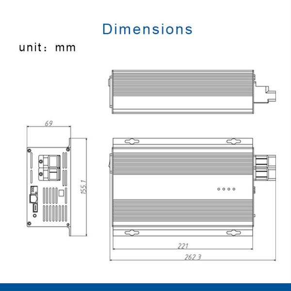 винт IP22 заряжателя батареи M8 заряжателя батареи Lifepo4 DC AC 48V 10A