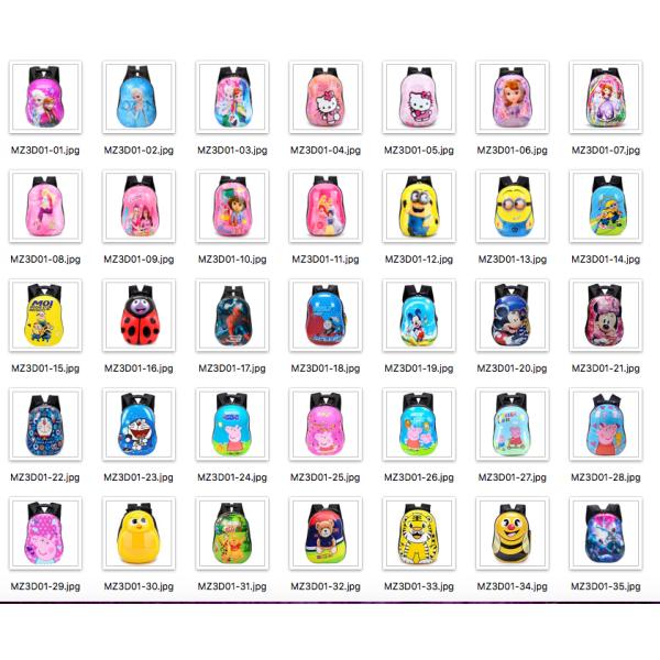 Fast Shipping New Arrival 3D Children School Bags 3D Kids Backpacks 3-7 Years Child Backpacks