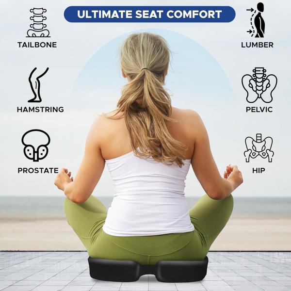 Hypoallergenic Memory Foam Seat Cushion Safe Memory Foam Tailbone Cushion