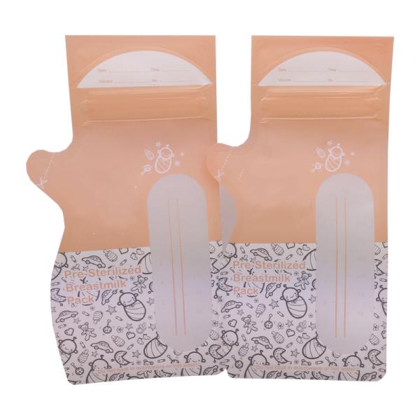 Eco Friendly Printing PE 200ML Breast Milk Pouches