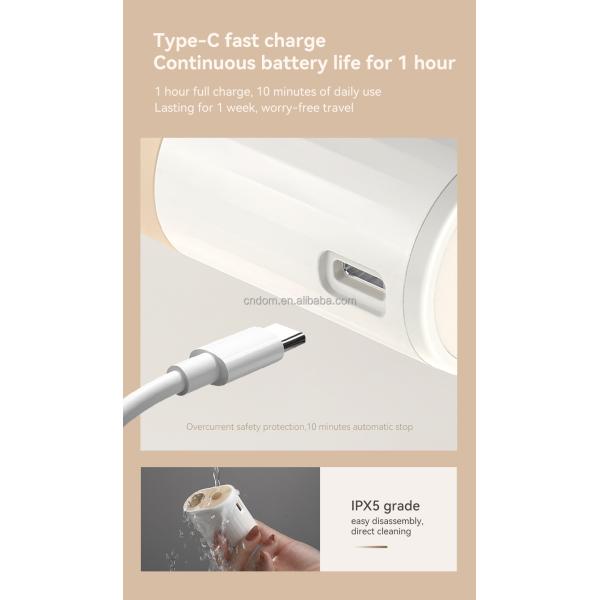 Type-C USB Charging Plastic Handle Electric RF Hair Growth Comb with Red Blue Light Therapy