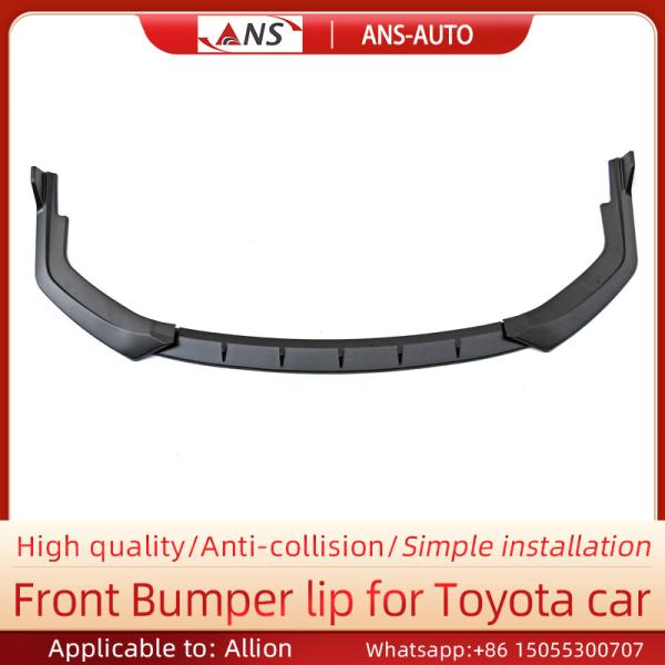 Abrasion Resistant Front  Car Bumper Lip Pointed Shape For Toyota Allion