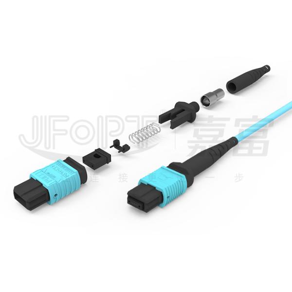 12 гибкий провод полярности b Aqua кабеля мультимодных 50/125 3.0mm LSZH хобота ядра MPO
