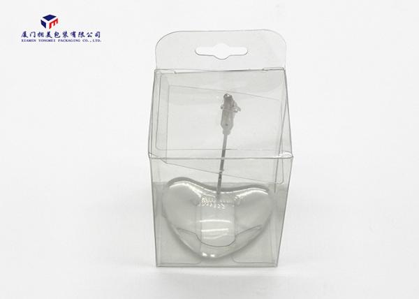 OEM / ODM Design Clear Plastic Box Packaging Hang Strip On Box Top 5*5*7.5cm Size