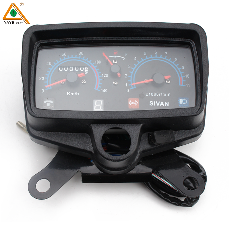 CG125/SY125-20 SIVAN Rectangular Dual Gauge 125cc Motorcycle Speedometer Assembly USB Instrument