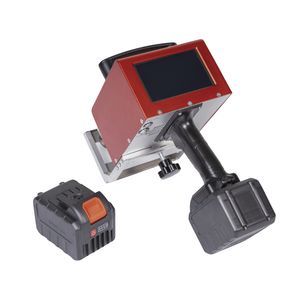 Battery Handheld Electric Punching Equipment On Metal Workpiece