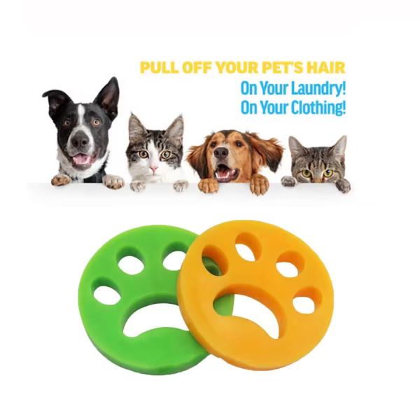 4 Pack Pet Cleaning Tools Reusable Laundry Pet Hair Catcher Manual
