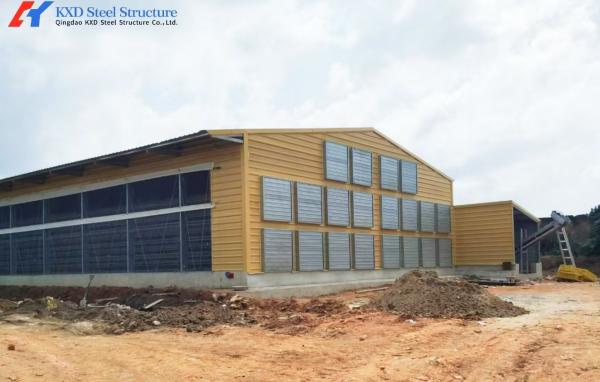 Prefab Steel Structure Poultry House - Q235B/Q355B Carbon Steel Design