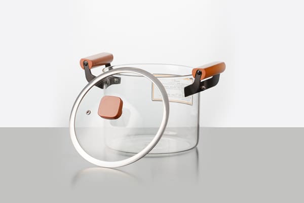 3.3L Clear Glass Kitchen Wares Saucepan Heat Resistant Glass Cookware Stovetop