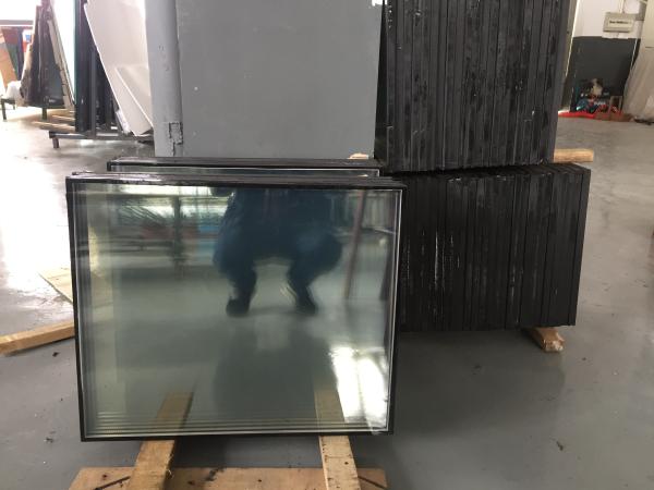 clear  tempered  insulated glass panel with white tempering logo for wood doors