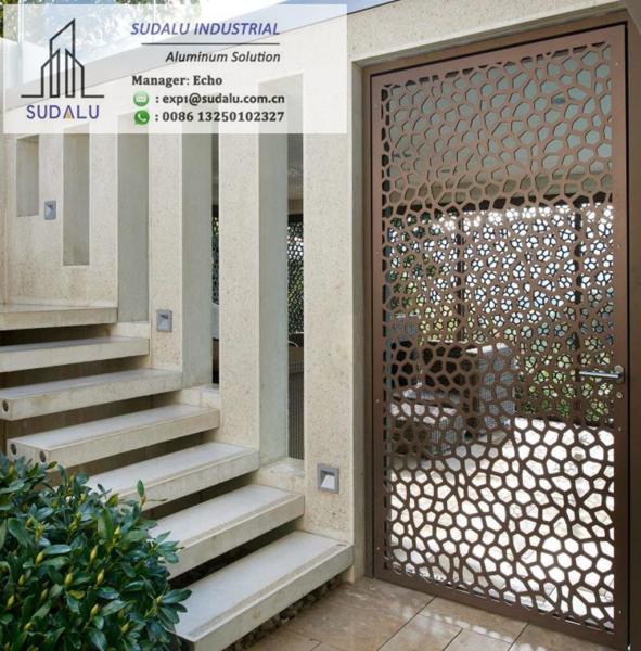 Powder Coated Aluminum Decorative Perforated Panel for Garden Fence Gate