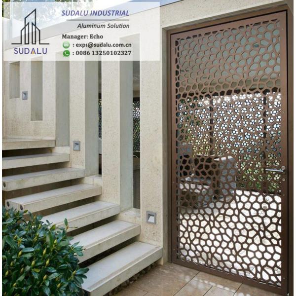 Powder Coated Aluminum Decorative Perforated Panel for Garden Fence Gate