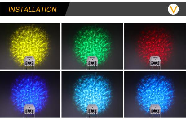 200W conduziu o efeito da luz da onda de água que anuncia a lente exterior do projetor do Gobo