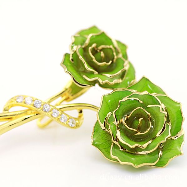 24k Gold Plated Rose Factory Wholesale Adorable Girls Rose Brooch Gold Dipped Real Rose for Women Gifts