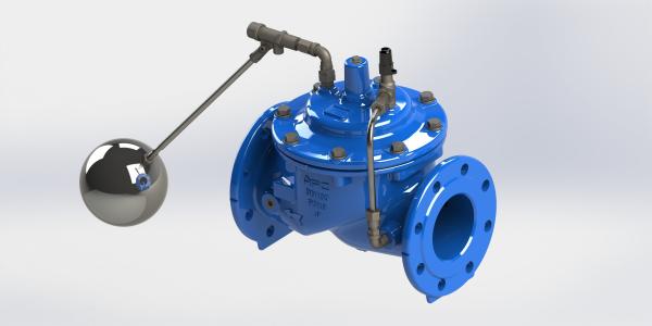O azul vermelho flangeado de modulação FBE revestiu a válvula de controle do flutuador