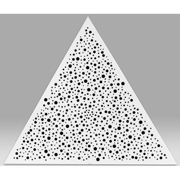 1mm Triangular Metal Ceiling Tiles Perforated Aluminium ISO9001