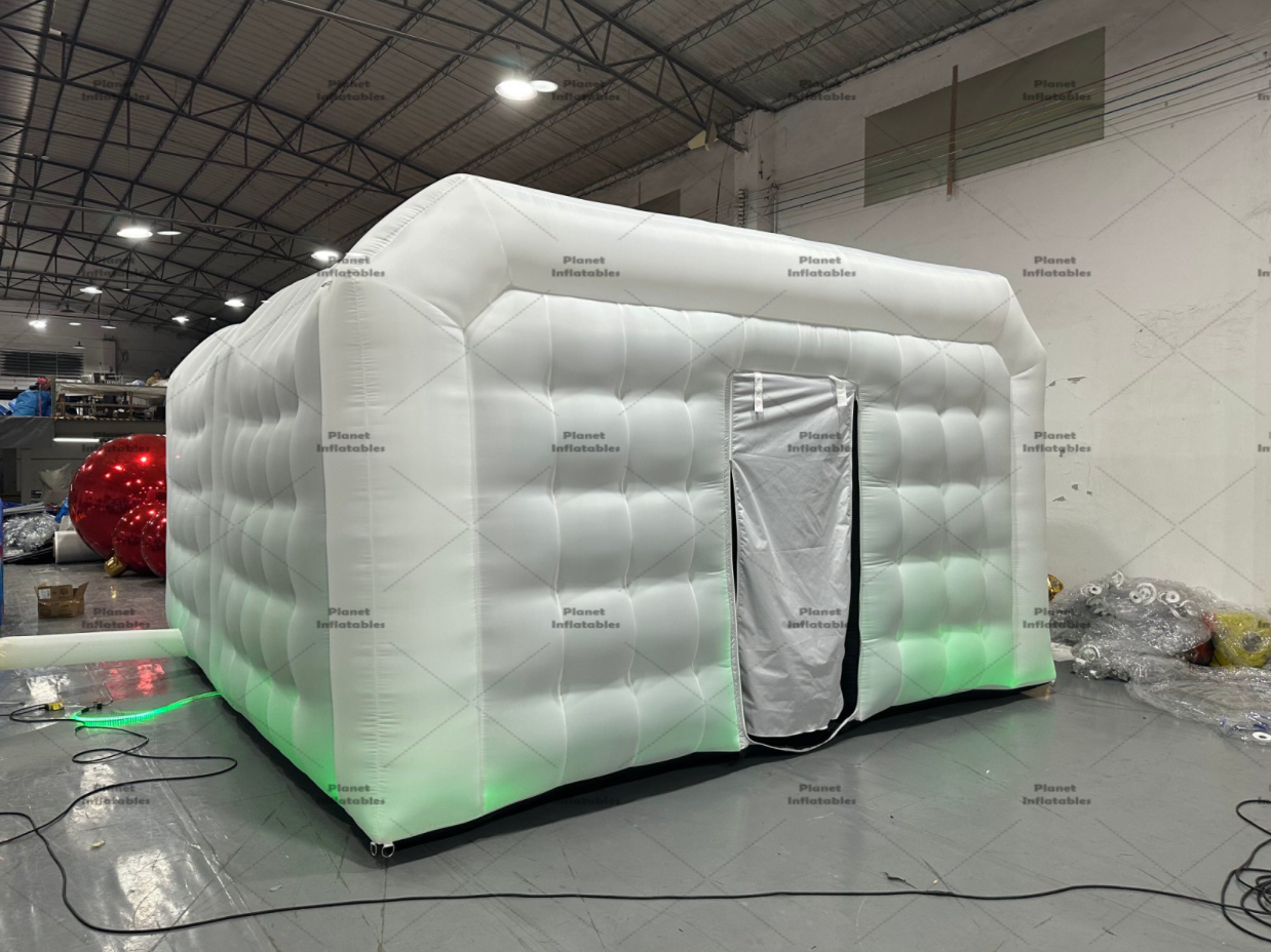 White Oxford Inflatable Hot Yoga Tent Portable & Easy Storage Studio for Indoor/Outdoor Yoga & Gymnastics