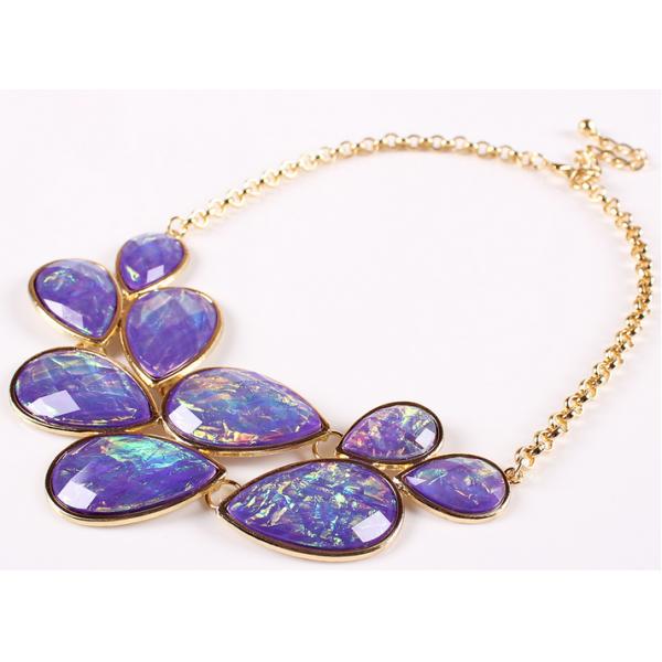 Hot fashion trends in Europe and America exaggerated clavicle chain necklace resin droplet