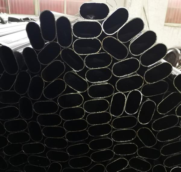 10X10 40X40 Spraying Plastics Oval Flat Ellipse Sqaure round GI Thread Furniture For Fence Black Annealing tubes