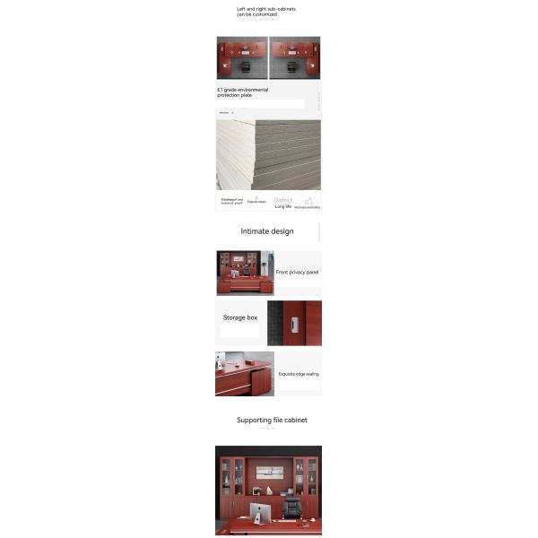 Большой современный офисный стол и стул Комбинация для офисной мебели президента менеджера