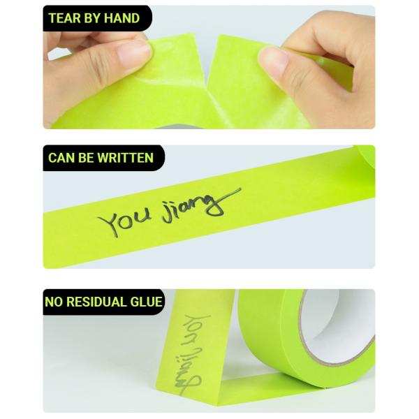 Single-Sided rubber Adhesive 30 Days UV Resistant Precision Masking Tape with Waterproof Delicate Surface for Masking