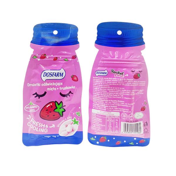 Saquetes de doces sem manteiga com vitaminas e açúcar