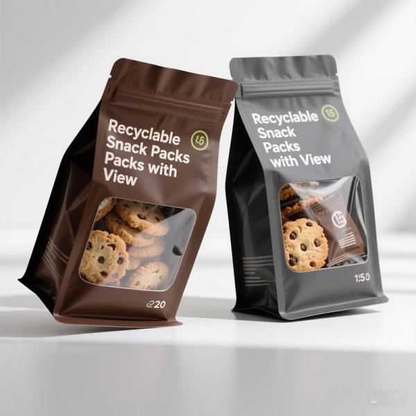 耐久性 8 面のガッセット付き スタンドアップポーチ 透明な窓