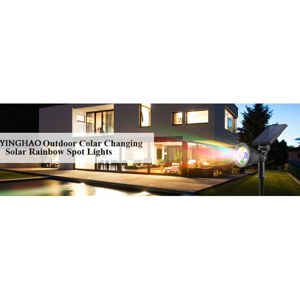 IP44 Rated Solar Wall-Mounted RGB Color Changing Landscape Lights 200 Lumen Upgrade