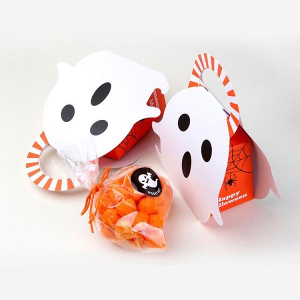 Christmas Halloween Pumpkin Gift Packaging White Paper Candy Boxes For Festival