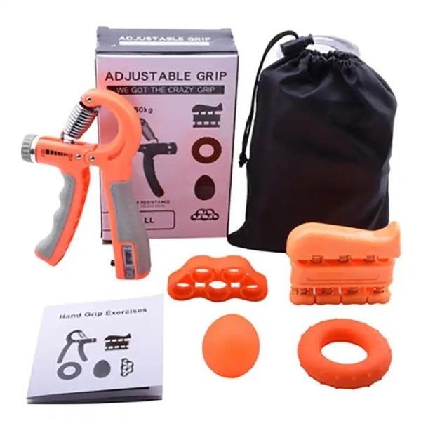Adjustable Hand Grip Strengthener Set Counting Grip with Five Fingers Rehabilitation Training Silicone hand Ball strengt