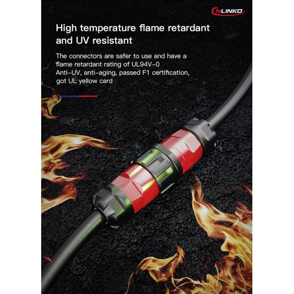 CNLINKO Outdoor 2 Pin Waterproof Plastic Connector M20 Electrical 12v Waterproof Bulkhead Electrical Connectors