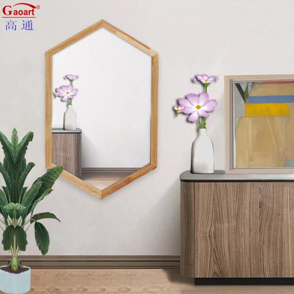 Современный дизайн стиль деревянная рама Древняя арка Декорация стены Зеркало для гостиной