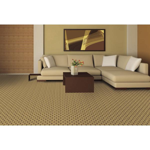Fire Resistant Soft Red Pattern Cut Pile Carpet Quick-Drying For Bedroom
