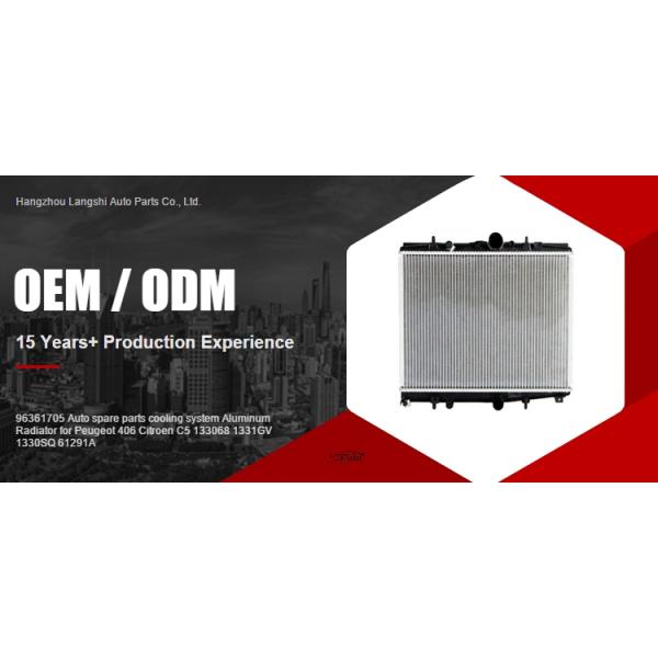 Peugeot 406 Citroen C5 133068 1331GV 1330SQ 61291A Radiateur en aluminium 2.0 HDI 180 1995-2004