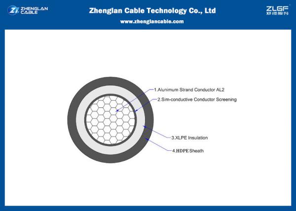 12kv XLPE Insulated HDPE Sheathed 1Cx95sqmm SAC Cable