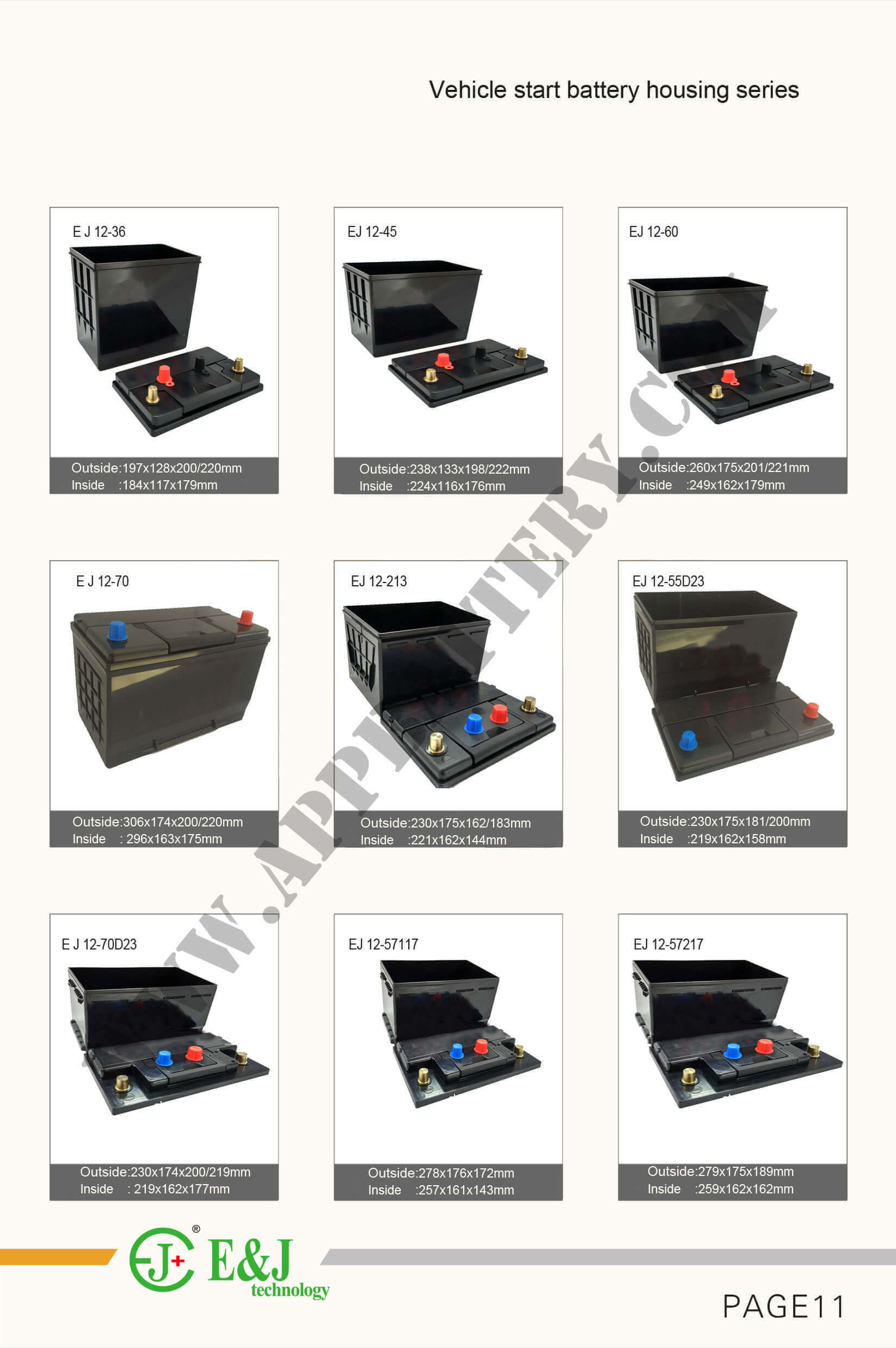 ABS Plastic Empty Battery Box 12V 45Ah Drop In Replacement Lead Acid Battery Lithium Battery