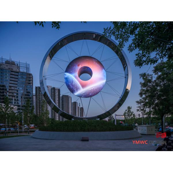 Stainless Steel Large Photoelectric Interactive Device for City Park Sculpture Square