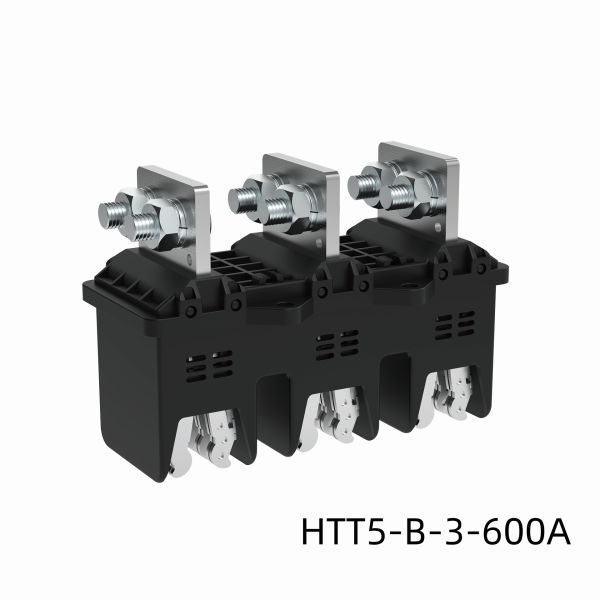 MOLDVOLT 690V 125A-630A Three-pole Primary Moving Plug-in Copper Black Main Circuit ABS Plastic Connectors Accessories for Low Voltage Switchgear Cabinet