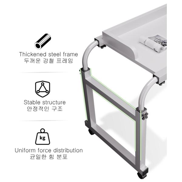 Adjustable Wooden Double Desktop Laptop On Bed Workstation Table with Wheels Care Nursing Mobile Adjustable Straddle Bed Lazy