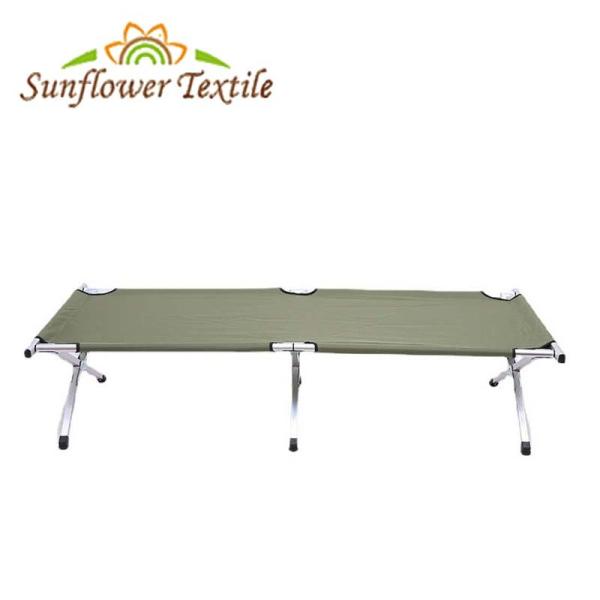 verde dobrável de pano da cama de acampamento 600D de 190x64x42cm Oxford militar para adultos