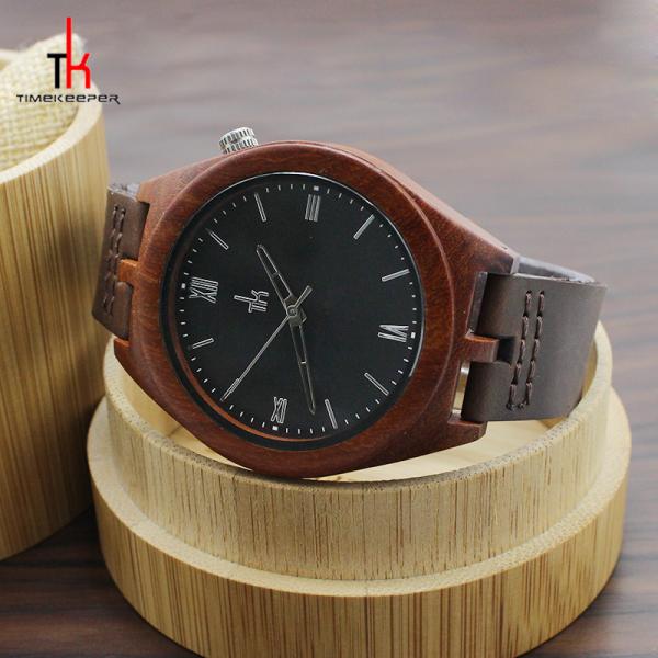 China Made Watch japan movement your logo custom wood watches Black sandal watch wood