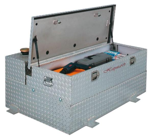 Professional Aluminum Truck Tool Boxes Silver / Black Color With Logo Printed