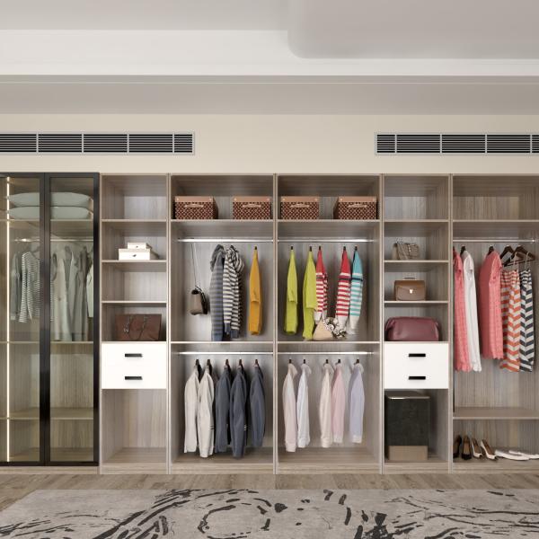 Регулируемая Маленькая МДФ Мастер Прогулка в шкафу Шкафы Мебель