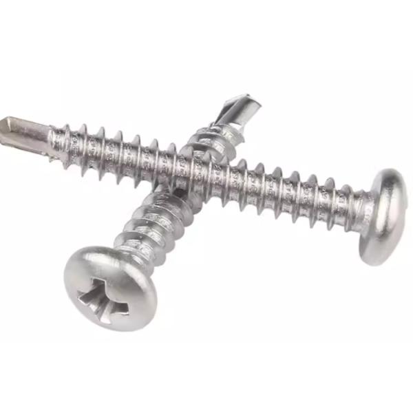 1/4 5/16 ASTM A193 A194 Round head slotted Self Tapping metal Screws SUS304 SUS316 A2-70 A4