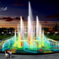 Luz colorida Programa decorativo Control Fuente de agua de baile