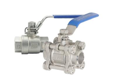 304 316 Ss Sanitary Compact Ball Valve NPT Thread With Spiral Wound Gasket
