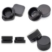 De haute qualité, fond épais, solide, noir rond Petit 2g 5ml 9ml 1 gramme 7ml, pot de concentré avec finition polissée