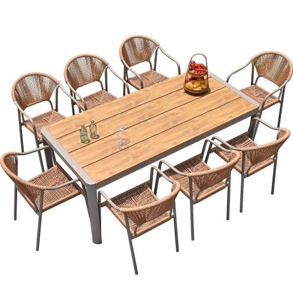 Outdoor Table And Chairs Set Waterproof And Sunproof Garden Patio Furniture Rattan Wicker Chair Combination For Villa Balcony Terrace And Open-Air Leisure